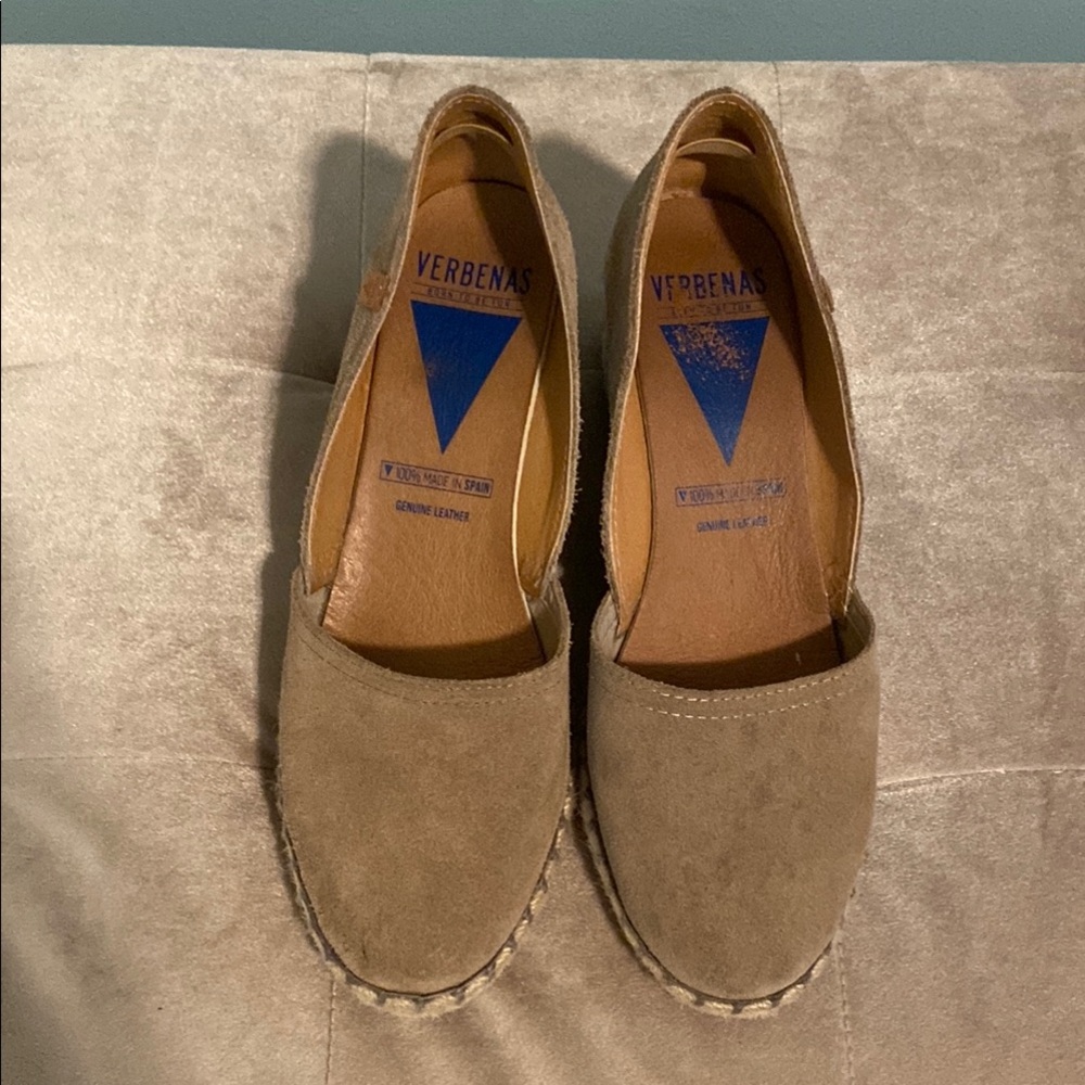 Verbenas Tan Suede Espadrilles